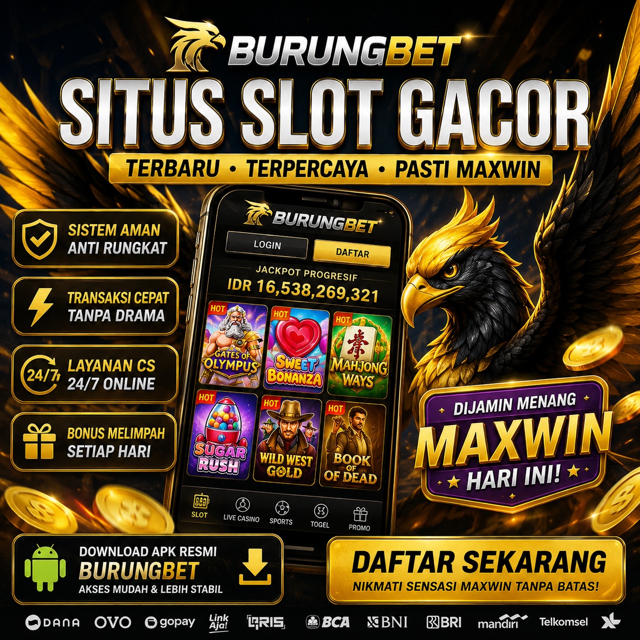 BURUNGBET: Link Apk Resmi Situs Slot Gacor Terbaru Dijamin Menang Maxwin Hari Ini